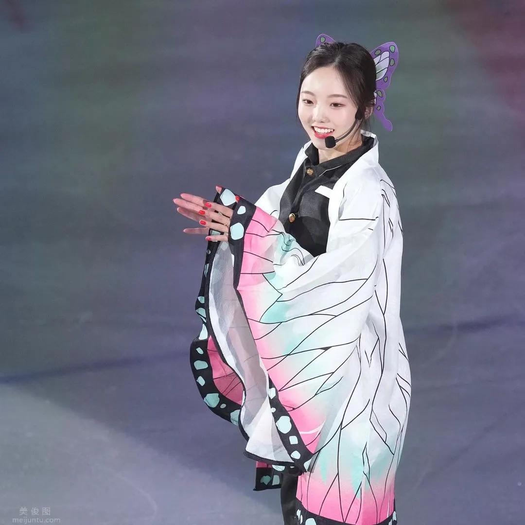 日本花式滑冰女神《本田真凛》Cos「蝴蝶忍」在运动场上翩翩起舞！