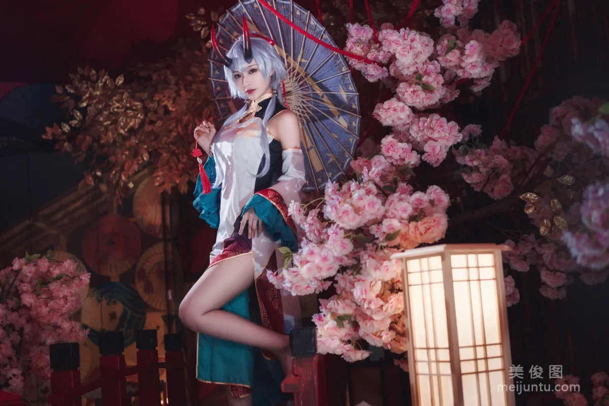 [COS福利] 动漫博主铁板烧鬼舞w - 巴御前 写真套图