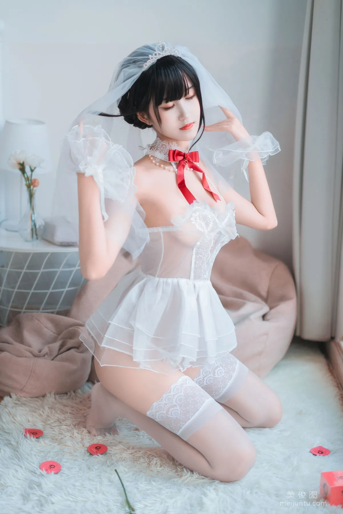 [COS福利] 三度_69 - 婚纱孔雀翎