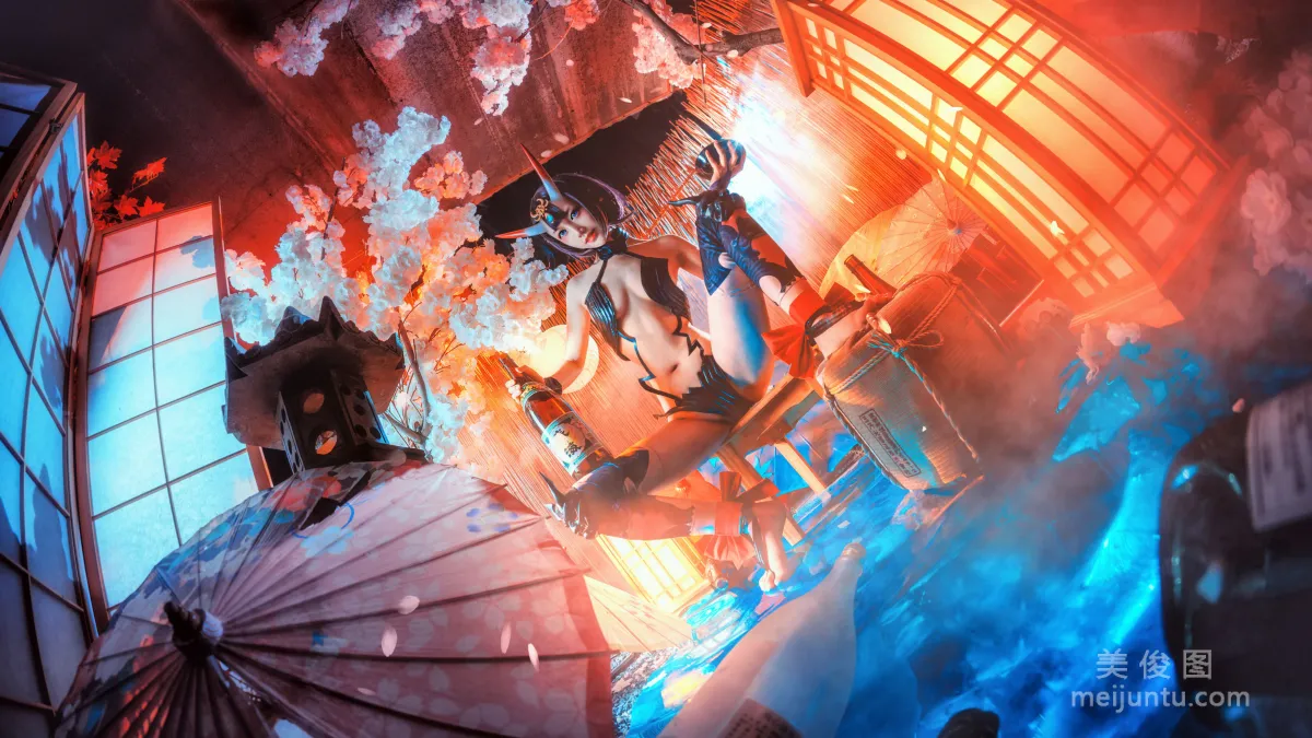 COS少女星野咪兔 - 酒吞童子 写真套图
