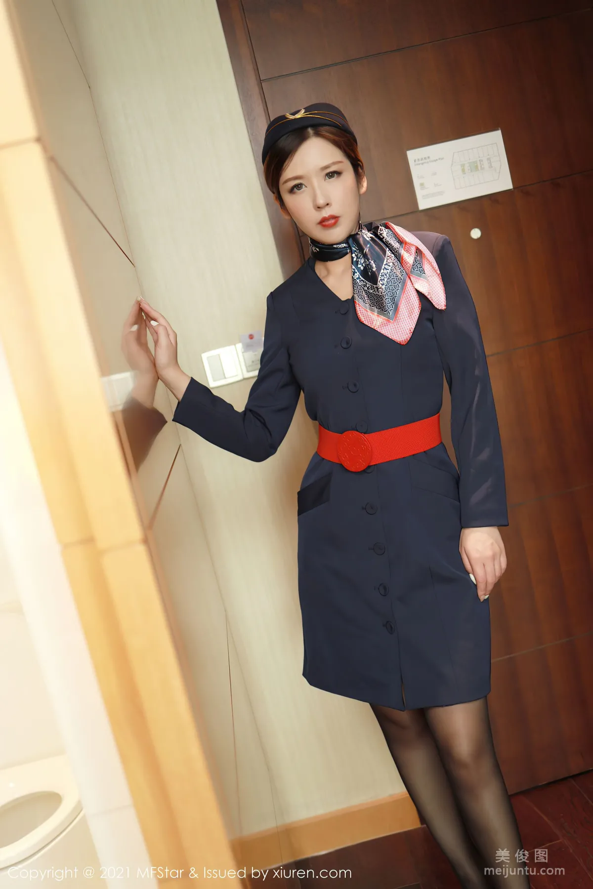 [模范学院MFStar] VOL.437 lsabelle贵贵 - 黑色空乘职业制服