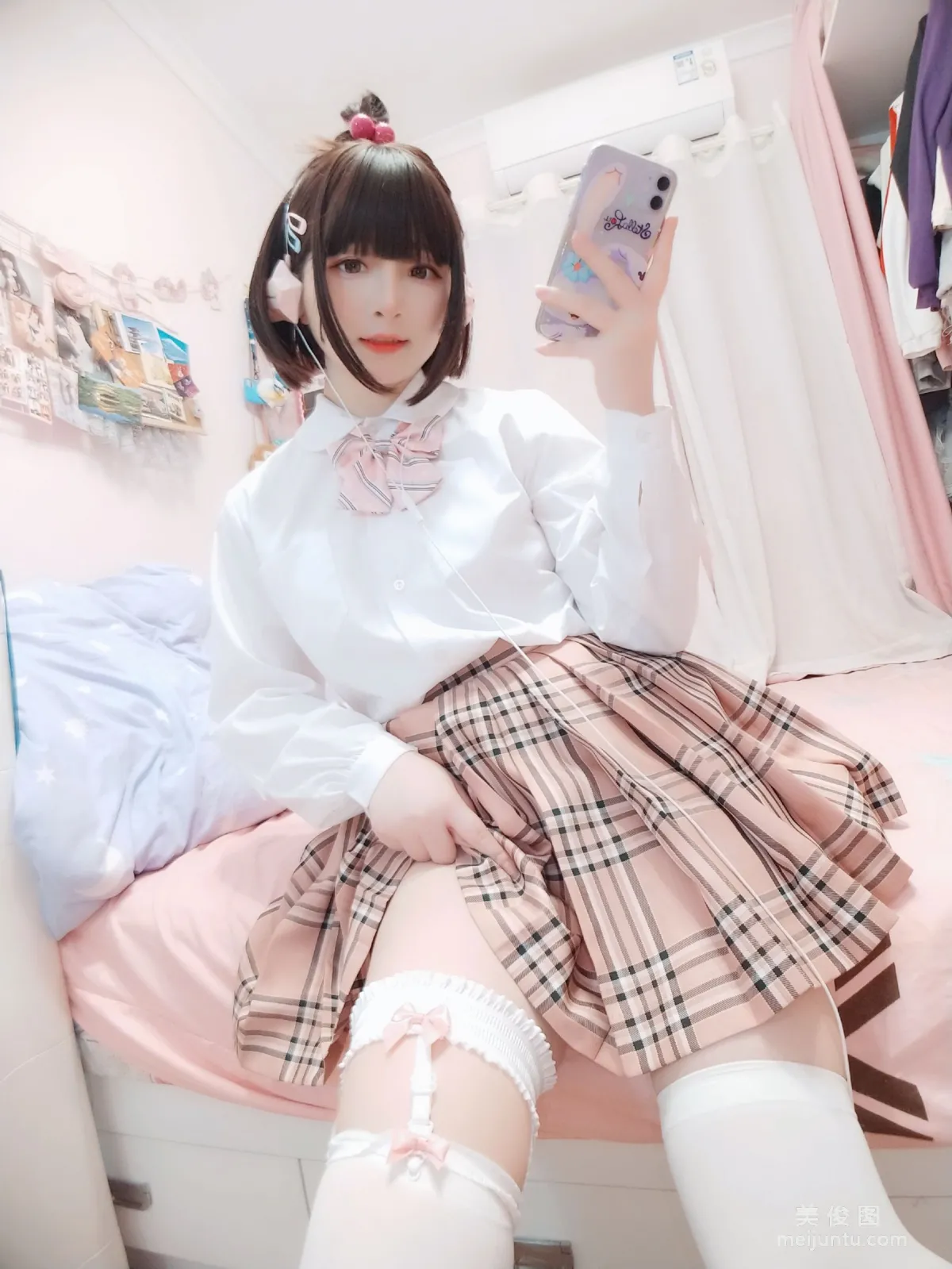 二次元美女古川kagura - 白丝JK 写真套图