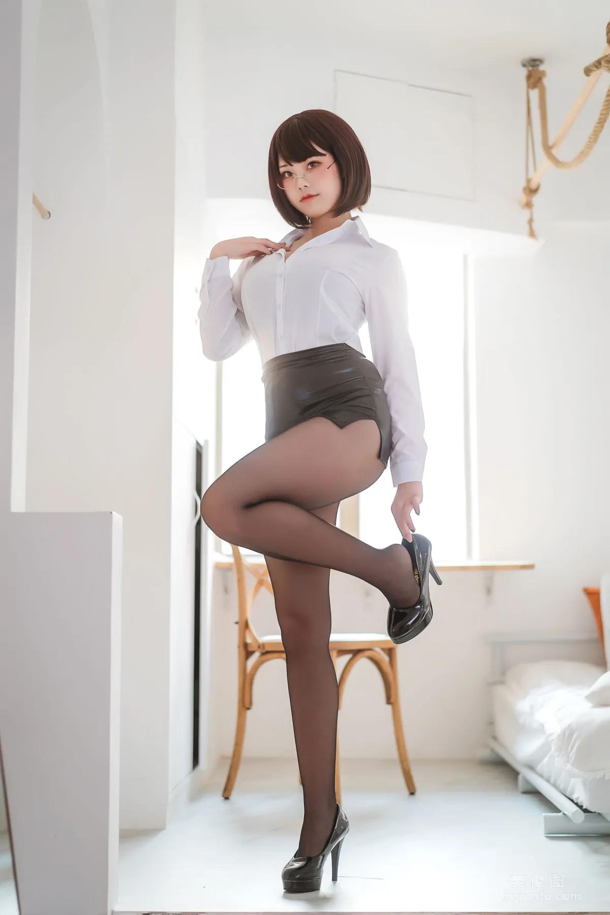 萌系小姐姐蜜汁猫裘 - 醉OL 写真套图