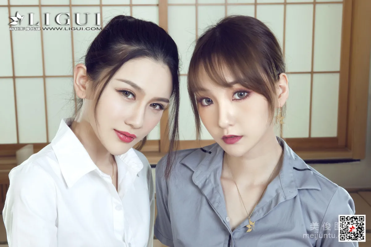 [丽柜Ligui] 蕊蕊&amp;甜甜 《双生花-花漾蜜莲》 丝袜诱惑写真