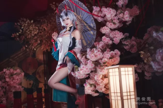 [COS福利] 动漫博主铁板烧鬼舞w - 巴御前 写真套图