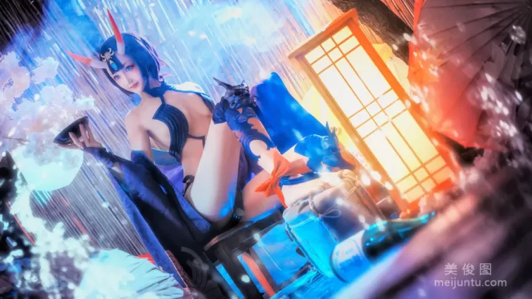 COS少女星野咪兔 - 酒吞童子 写真套图