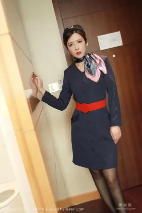 [模范学院MFStar] VOL.437 lsabelle贵贵 - 黑色空乘职业制服