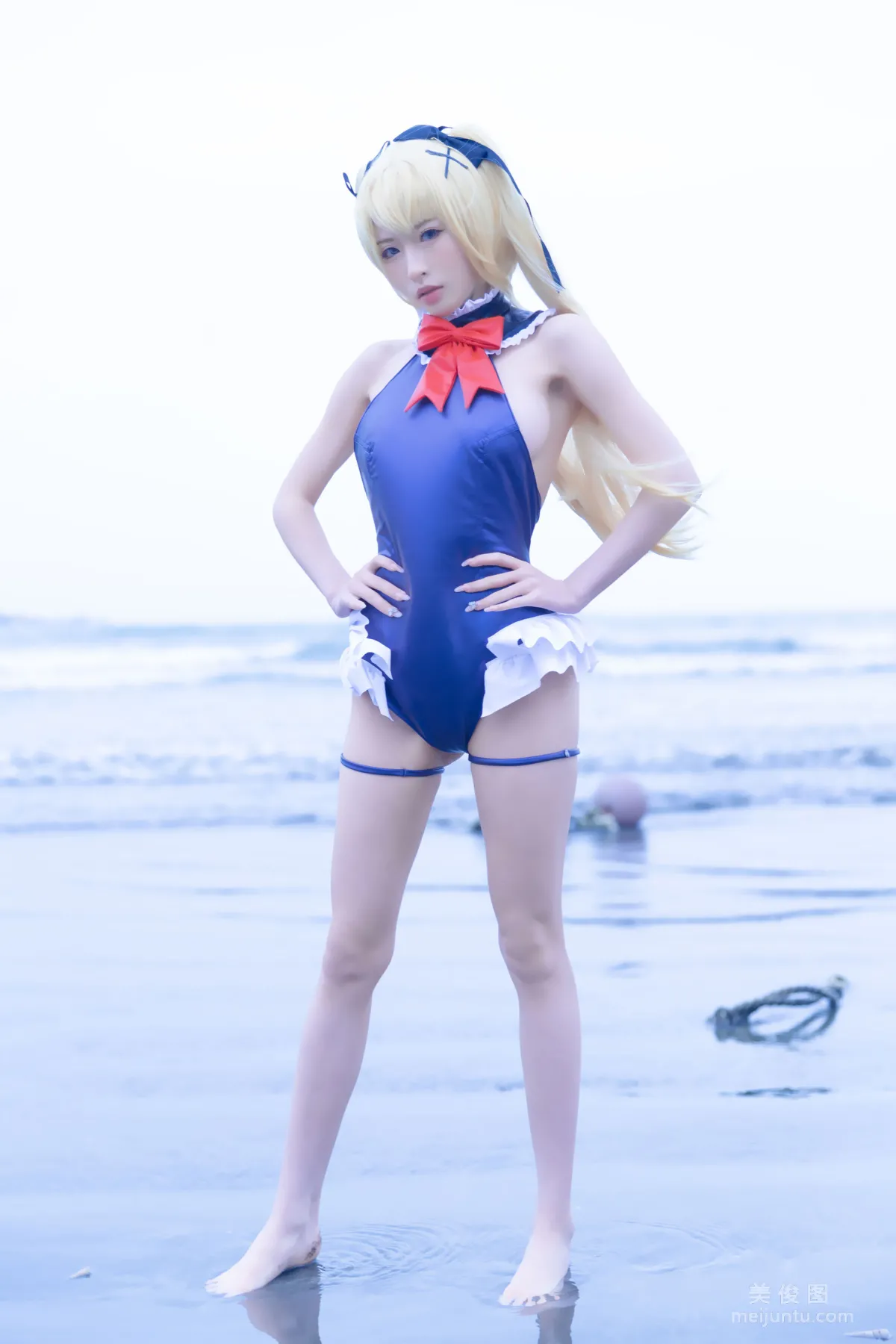 [网红COSER] 尤物清水由乃 - 玛丽萝丝蓝色泳衣