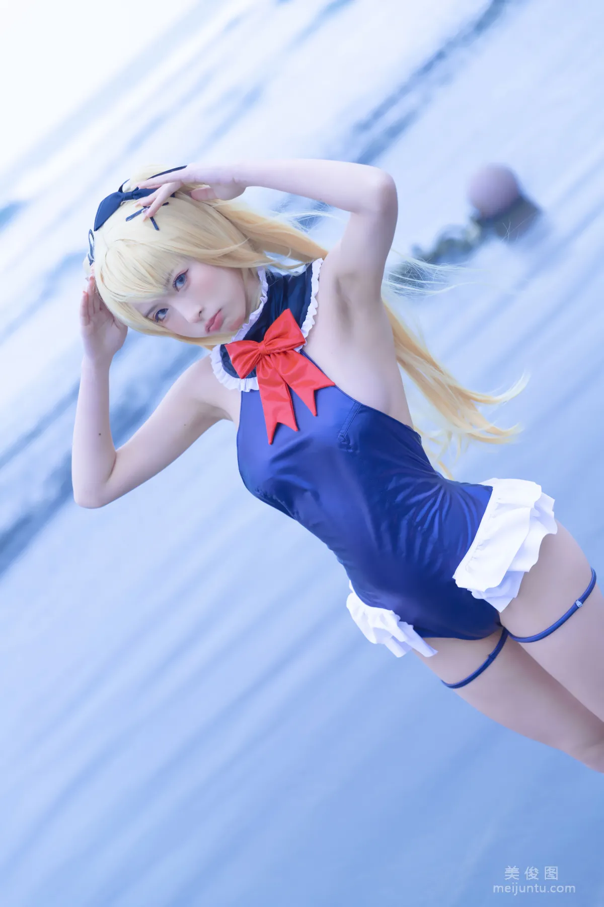 [网红COSER] 尤物清水由乃 - 玛丽萝丝蓝色泳衣