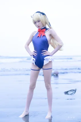 [网红COSER] 尤物清水由乃 - 玛丽萝丝蓝色泳衣