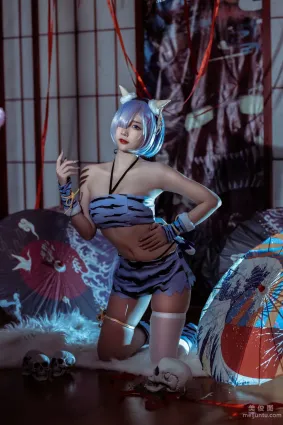 [网红COSER写真] 二佐Nisa - 蕾姆 夏日鬼衣 套图