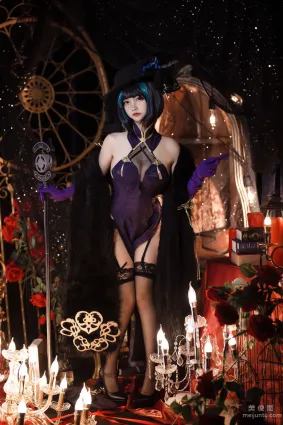 [网红COSER写真] 二佐Nisa - 柴郡 音乐绚烂 套图